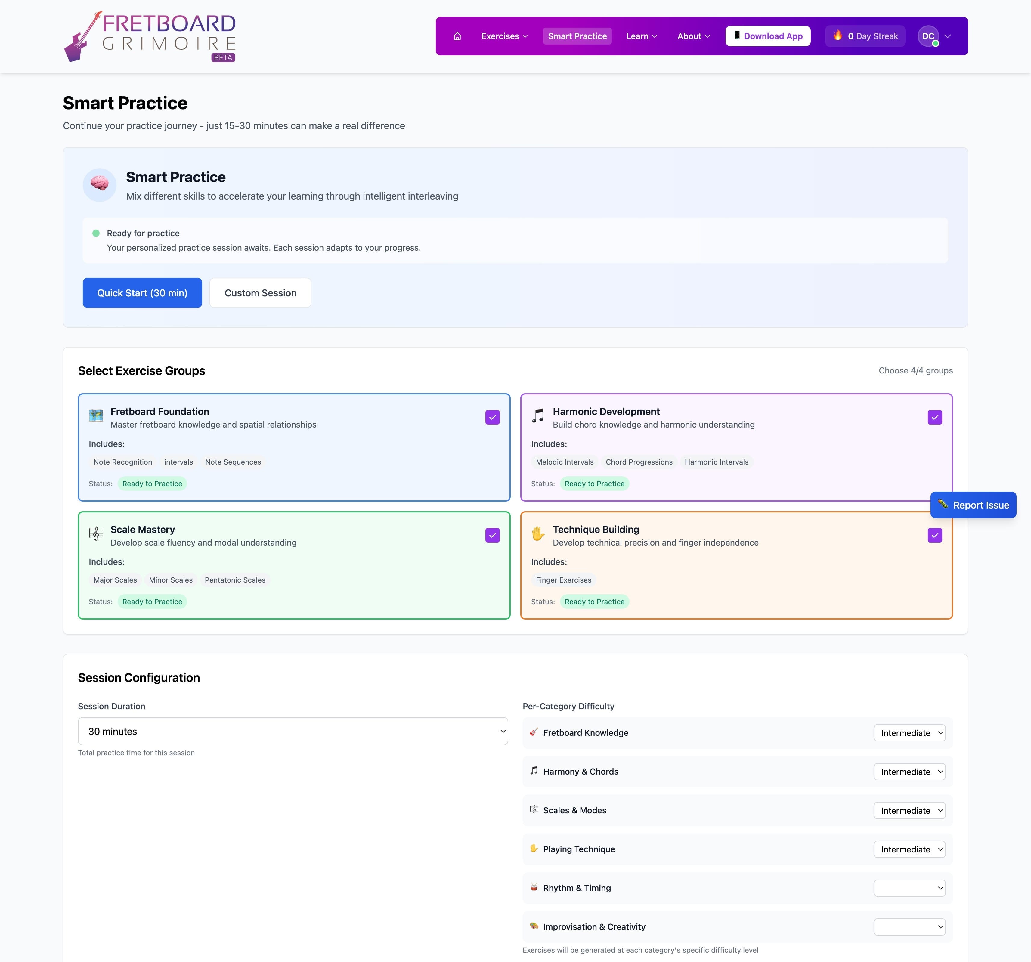 Fretboard Grimoire screenshot